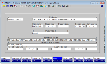 And this is how a completed entry to generate a client machine key will look like.