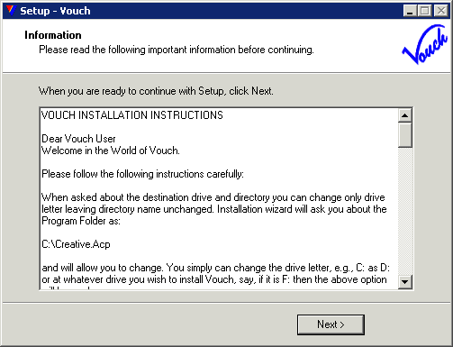 Installation and configuration instructions page...