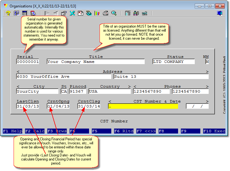 Completing required information